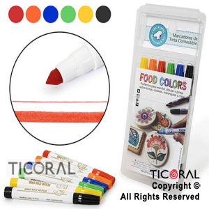 MARCADOR COMESTIBLE MULTICOLOR X 6 CAJA X 12